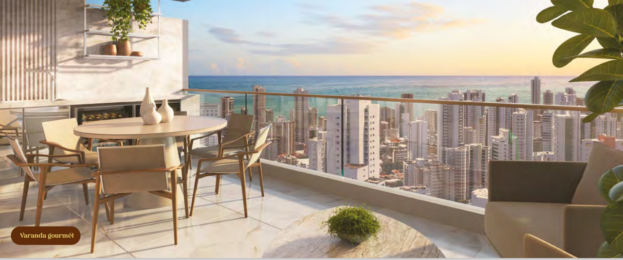 Varanda gourmet equipada do Casa Boa Viagem