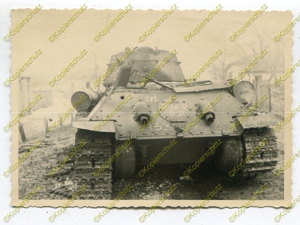 Foto, 2.Artillerie-Regiment Großdeutschland, zerstörter T-34,