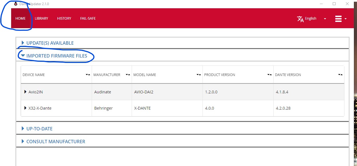 home imported firmware