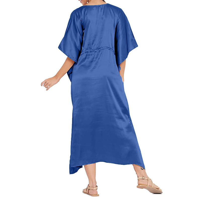 Women Satin Silk Nightdress Lingerie Sleepwear Nightgown Maxi Robe Loungewear - Picture 73 of 125
