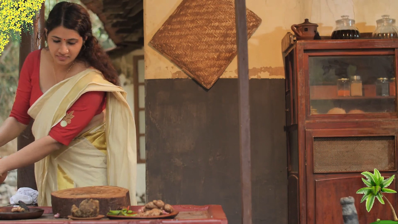 Curvy Beautiful Malyali Lady Sexy Big Boobs and Tummy in Kerala Saree.mkv_snapshot_01.24.074