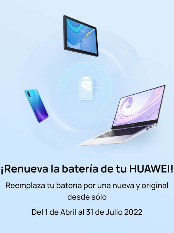 Huawei: Cambio de Batería HUAWEI desde 299 