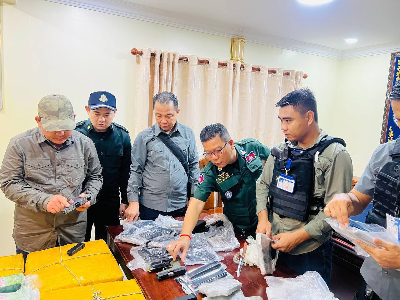 seven chinese arrested 840kg drugs guns koh russei cambodia news 2026 54667