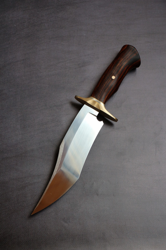 Stroker Bowie D2 hand satin 8.7 inch Blade Ironwood (5)