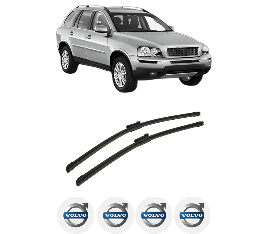 Set stergatoare auto VOLVO XC90 I VAN (275) din 2013-2014, pentru parbriz auto, 2 bucati, Bosch Aerotwin, din cauciuc siliconat rezistent, 4 Stickere Auto VOLVO