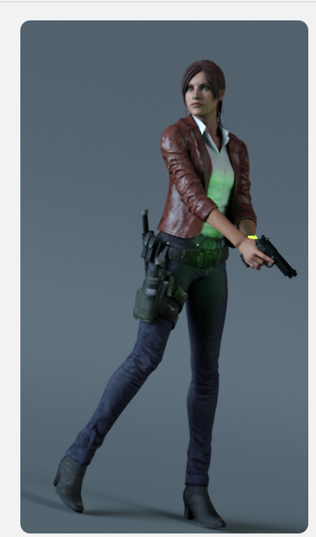 REV2 Claire Redfield for G9  3d Models for Daz Studio and Poser
