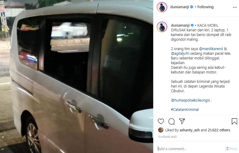 Mobil Anji dibobol maling