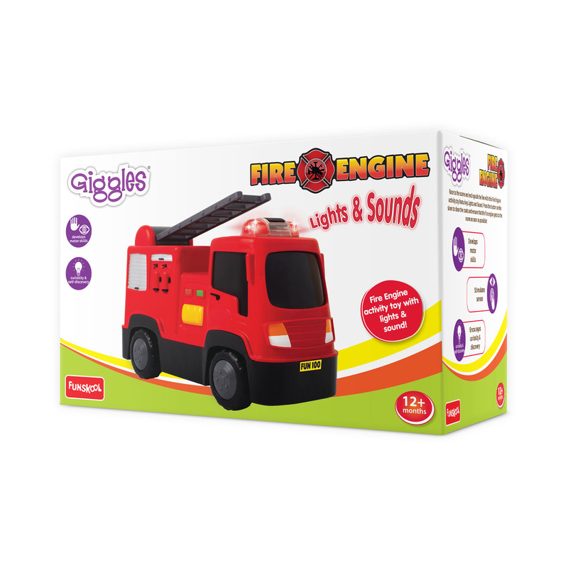 Fire Engine Truck Kids Toyl Kids Toy Extending Ladder & Lights & Siren Sounds Vo