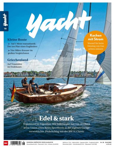 Cover: Yacht Das Segelmagazin No 18 vom 24  August 2022