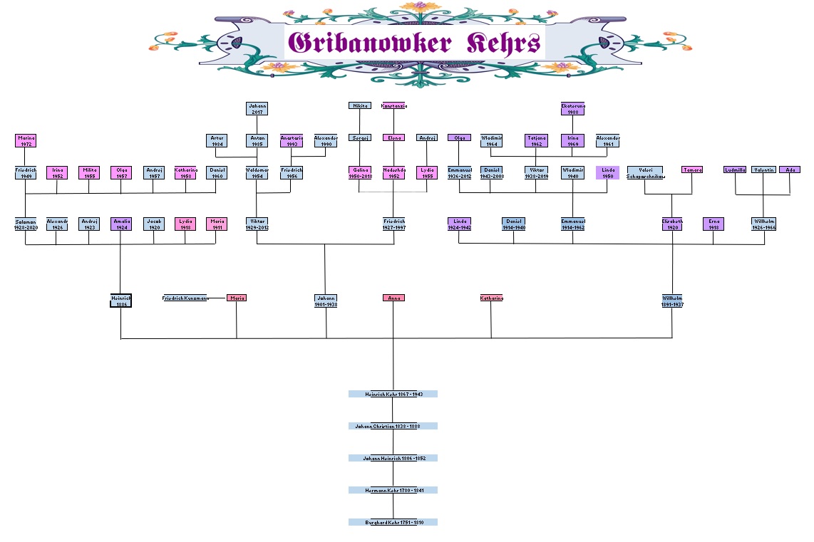 Stammbaum gribanowker Keer's
