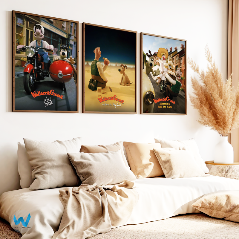 Wallace & Gromit 3er Set Poster - Film Kunstdrucke - 12X16/16X20/18X24/24X36 - Bild 9 von 10