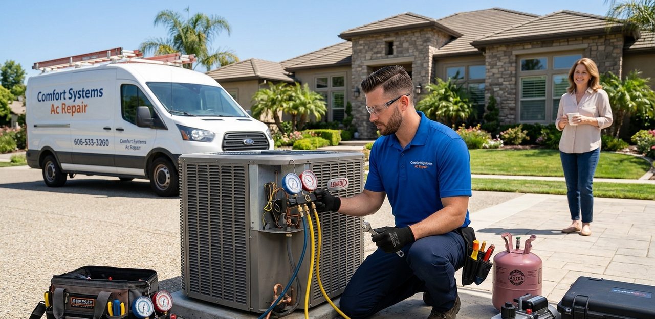 AC Technician Working