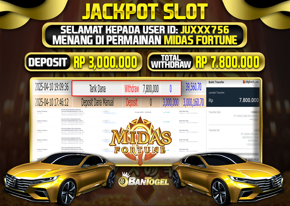 BUKTI JACKPOT LUNAS BANTOGEL