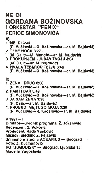 Gordana Goca Bozinovska 1987 kz