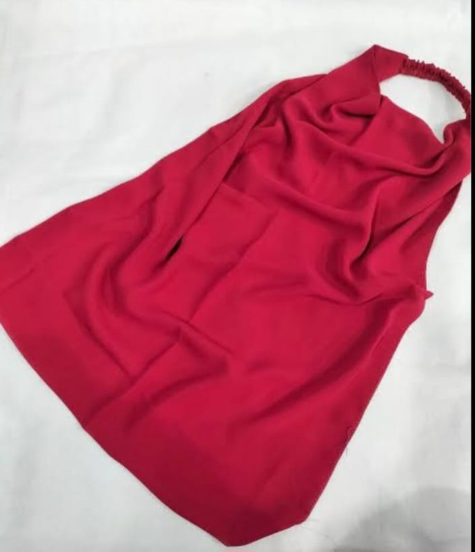 Half Elastic Niqab-Dull Red