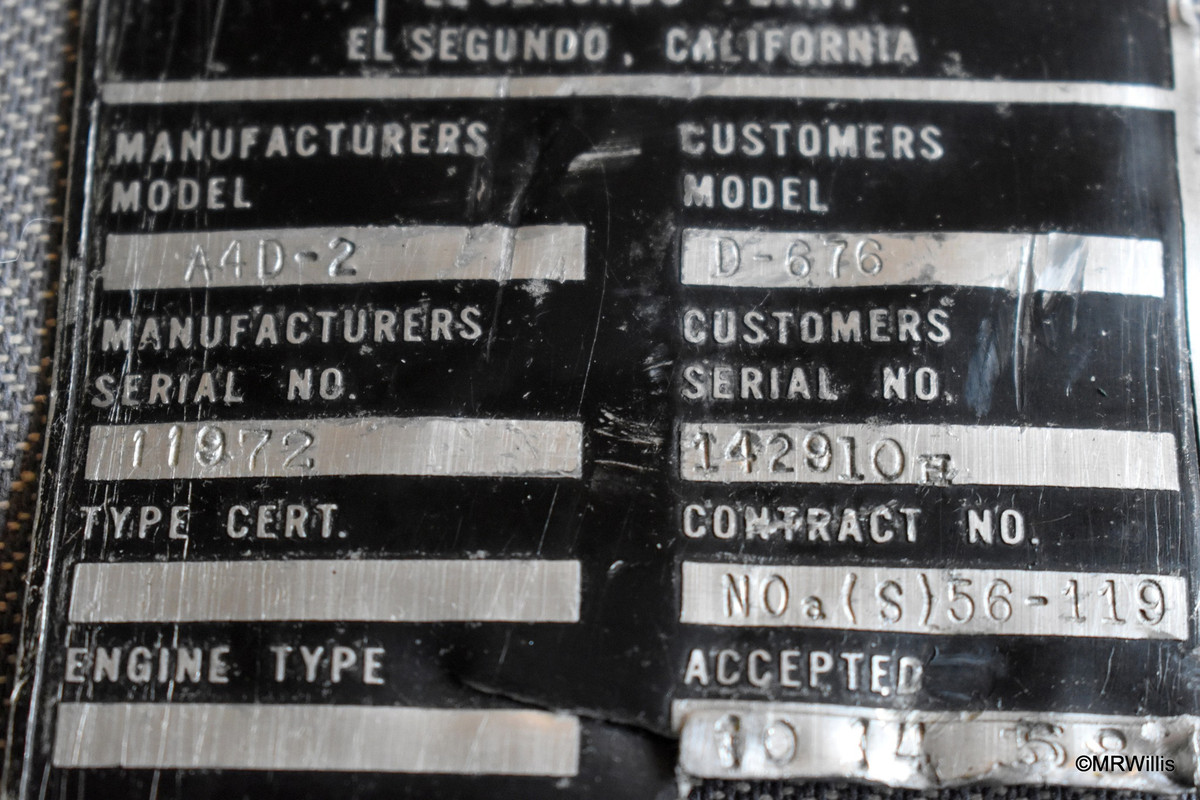 FAA Placa de datos del avión del Teniente 1er Fausto Gavazzi.