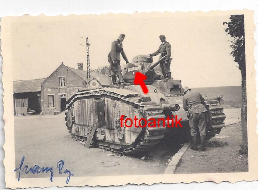 Foto 2 WK, Panzer französischer Panzer CHAR B1, 