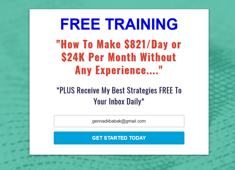 HOW TO MAKE $100 PER DAY OR $2000 PER MONTH WITHOUT ANY EXPERIENCE - the funnel - first page HOW TO MAKE $100 PER DAY OR $2000 PER MONTH WITHOUT ANY EXPERIENCE - the funnel - first page