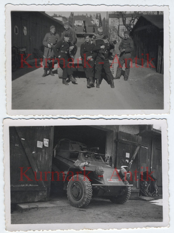 Fotos Wehrmacht Thüringen Ordruf Panzer Spähwagen 222 TOP Kennun