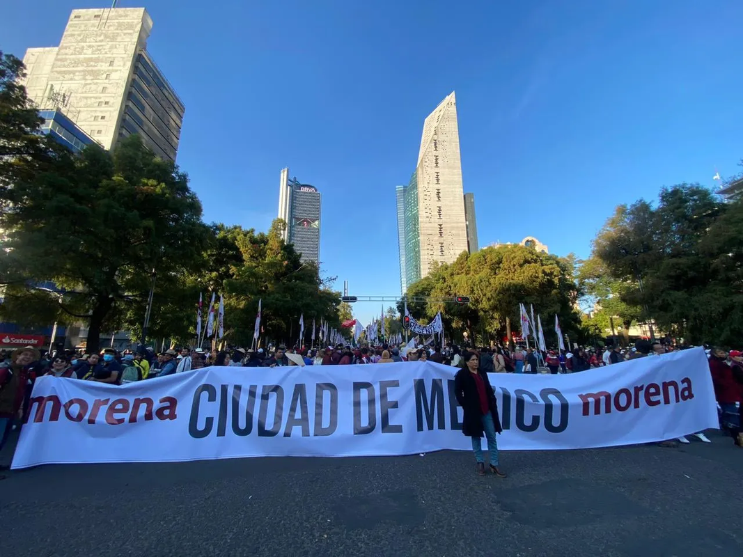 Alistan contingentes para arranque de marcha pro AMLO