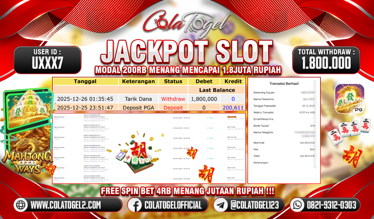 JACKPOT SLOT GACOR!!