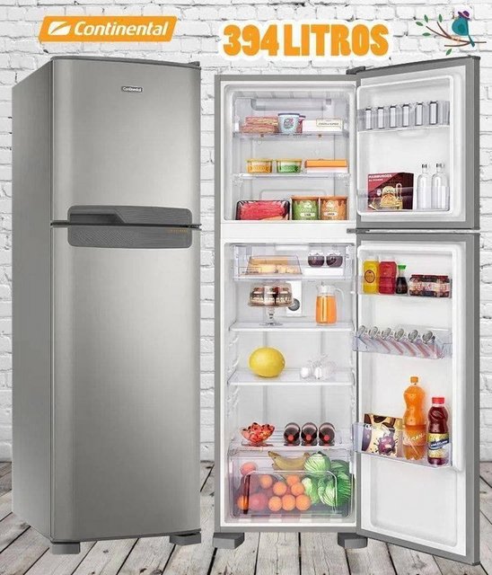 Geladeira/Refrigerador Continental TC44S Platinum 394L Top Freezer