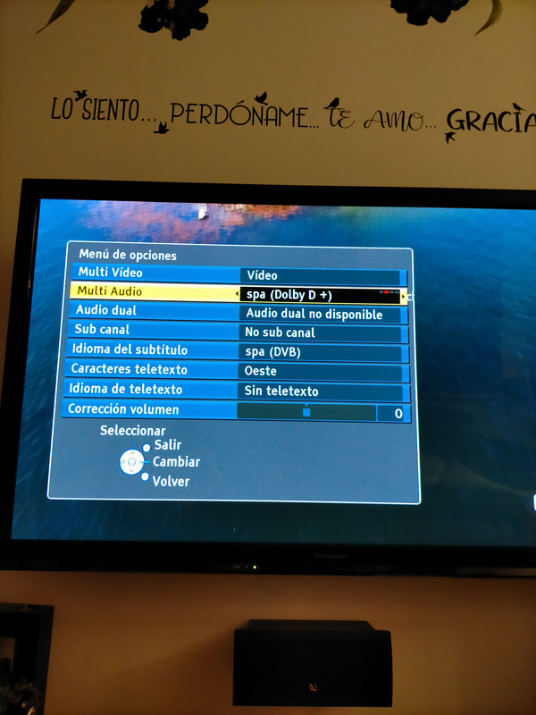 Opciones TV en TV1HD optica no sale multicanal