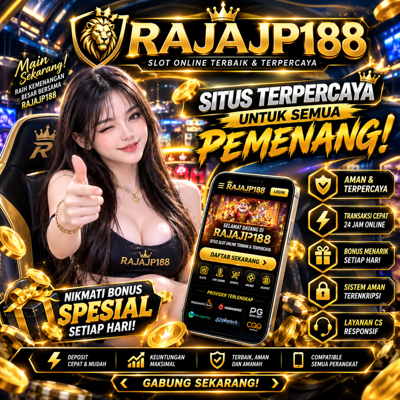 Tampilan utama aplikasi RAJAJP188 dengan akses permainan digital