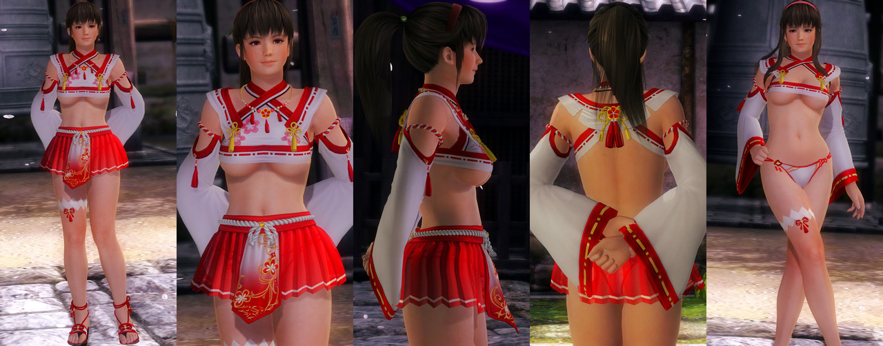 Hitomi DOAXVV Red Plum Shrine Visit