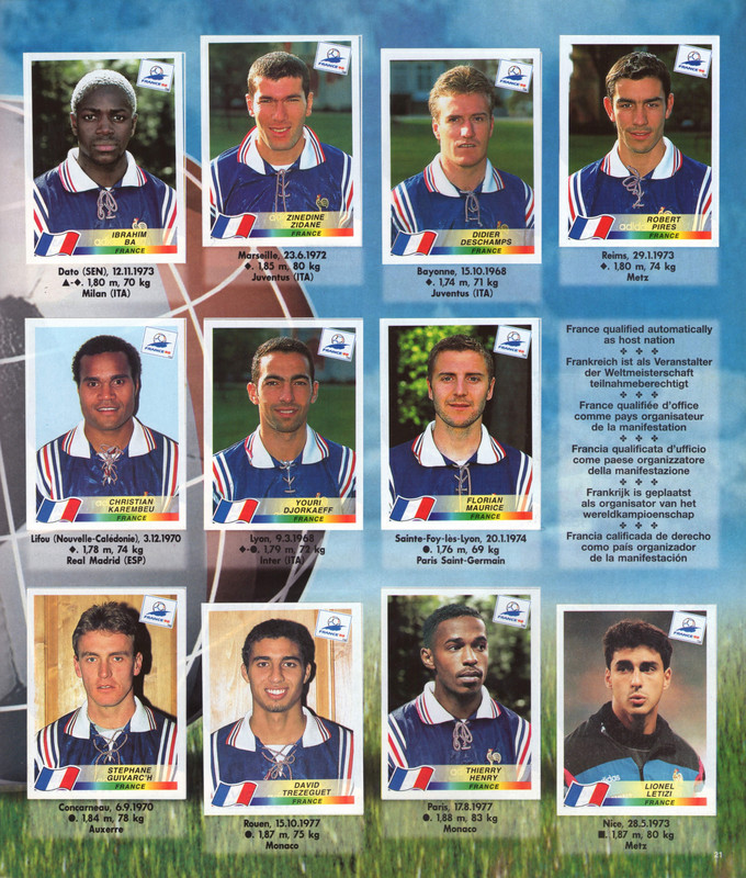 FIFA World Cup 1998 France (Panini) 23
