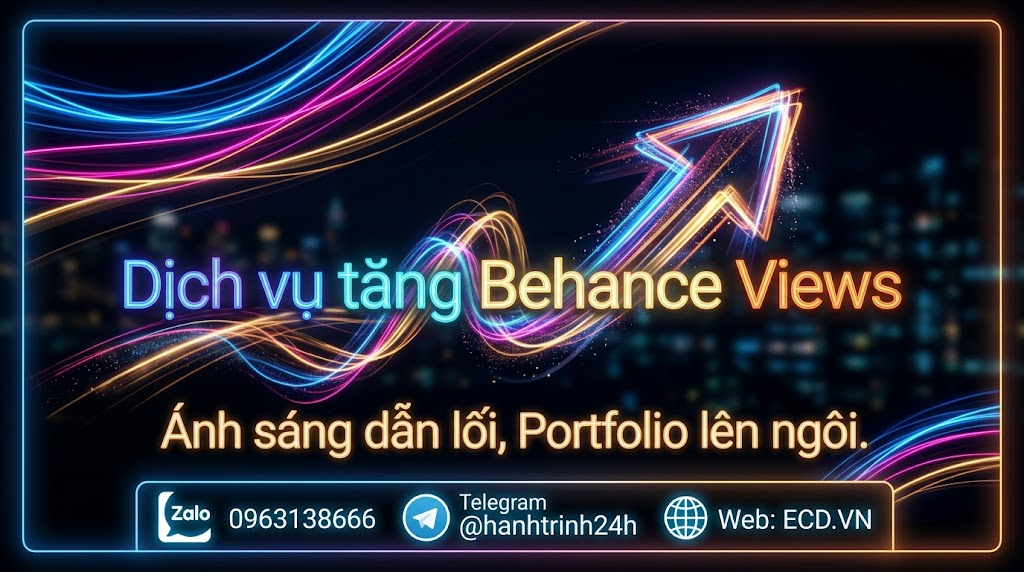 tăng behance views 2026 cho portfolio