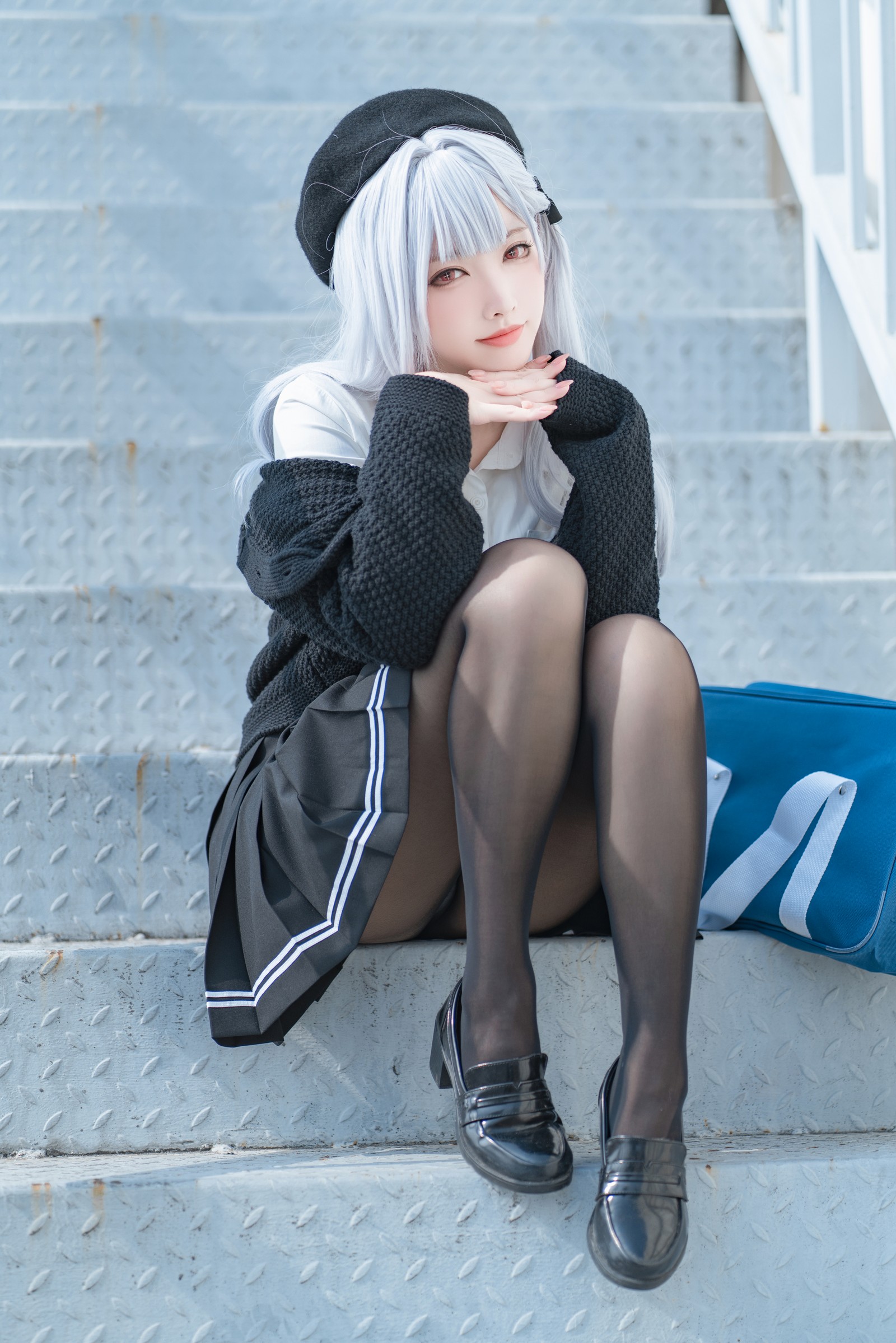 宮本桜 碧蓝航线 斯库拉 JK 制服写真｜校园风 Cosplay 图集（21P｜428MB）插图7