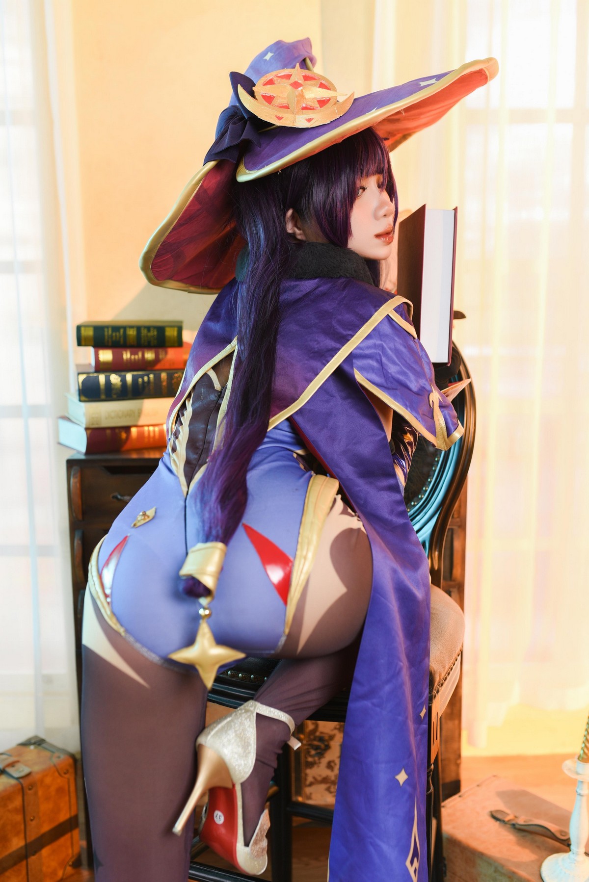PoppaChan Mona Cosplay (Genshin Impact) HD Set – 53 Photos 20MB插图3