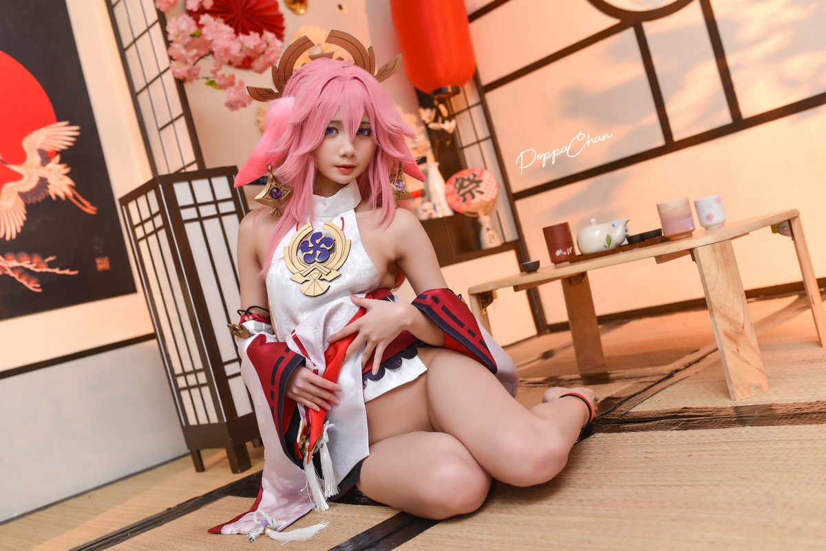 PoppaChan Yae Miko Cosplay (Genshin Impact) – 55 Photos 224MB插图4