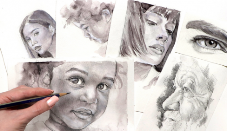 Freehand Portrait Sketching 3 Ways – How to Draw from Reference