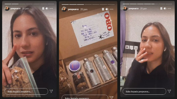 Pevita Pearce mendapat kiriman sereal dan susu