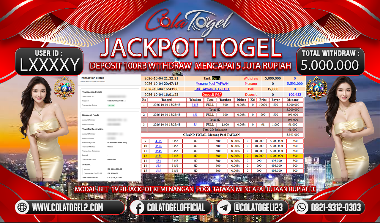 JACKPOT TAIWAN POOL !!!