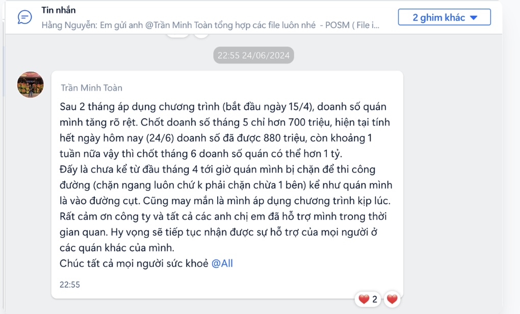 Kết quả marketing của học viên 5 - kết quả thành công