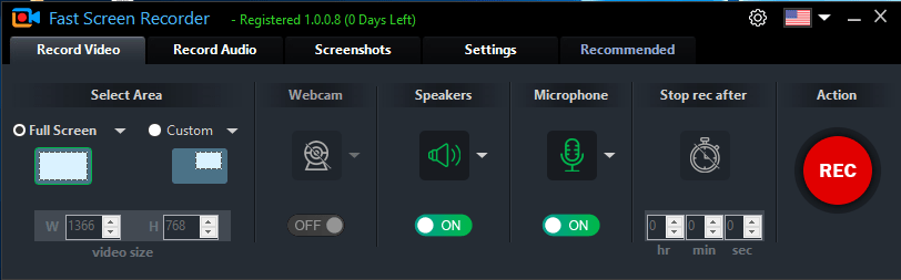 Fast Screen Recorder 1.0.0.8 Multilingual