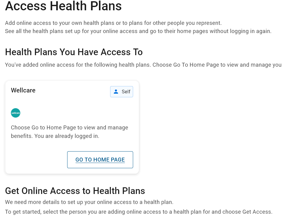 Wellcare Access Health Plans