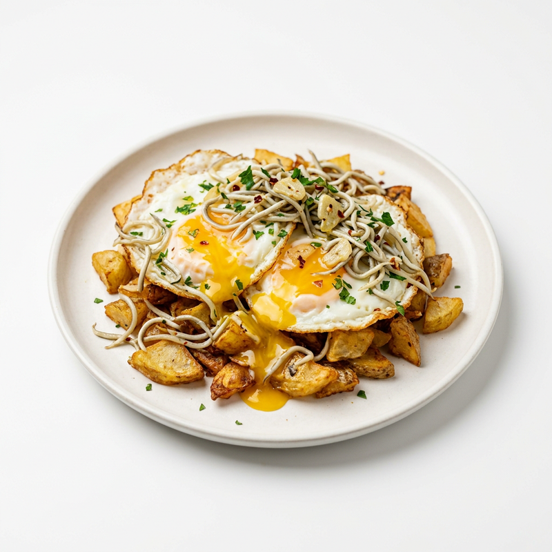 Tapa De Huevos Rotos Con Gulas