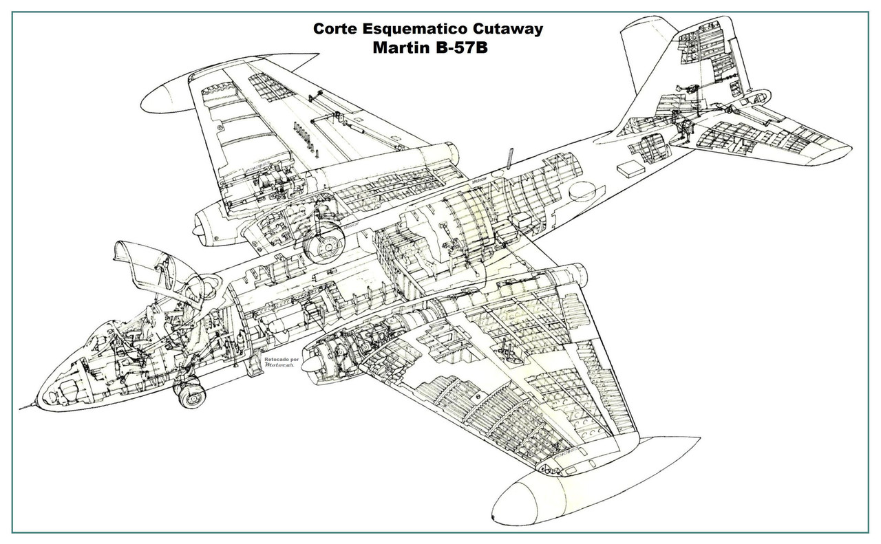 Cutaway Martin B-57B