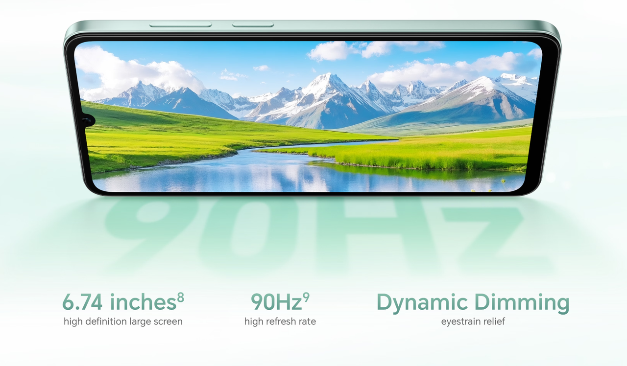 Large 6.74-Inch Screen, 90Hz Smooth Display