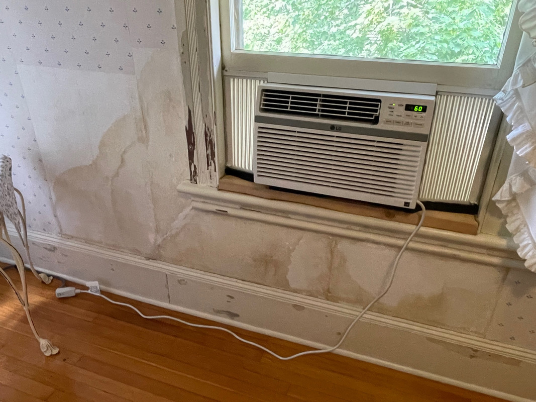 Water stains plaster wall 2