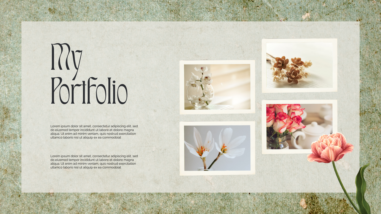 Green Collage Vintage My Creative Portfolio Presentation