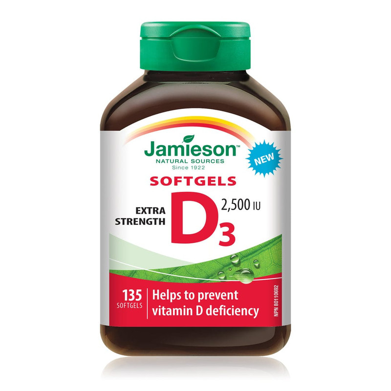 Jamieson Vitamin D3 2500 Iu  Softgels  Tabs 135S