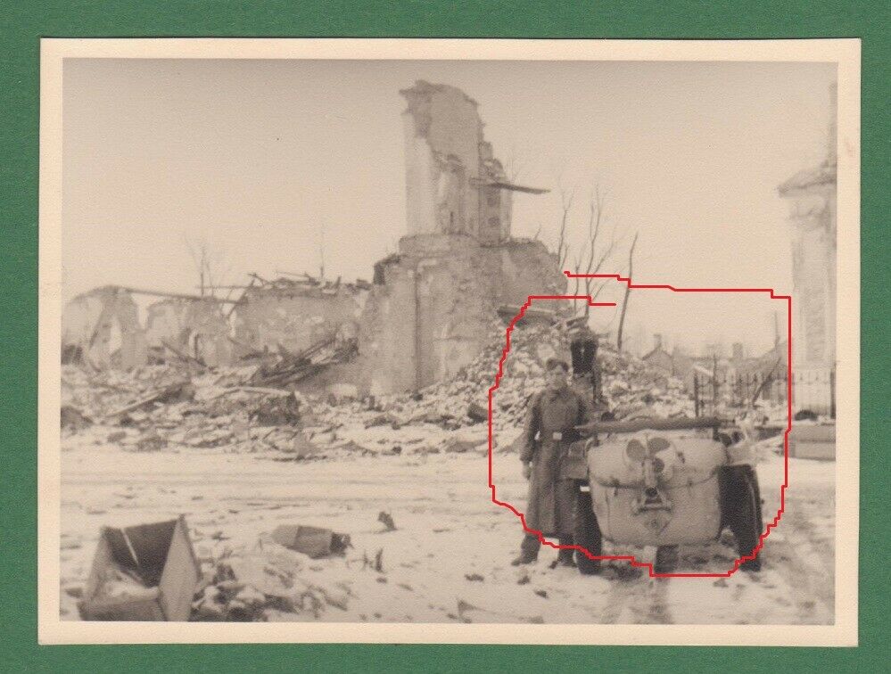 Foto WH VW Schwimmwagen Kübelwagen Soldat Narwa Ostfront Nordabs