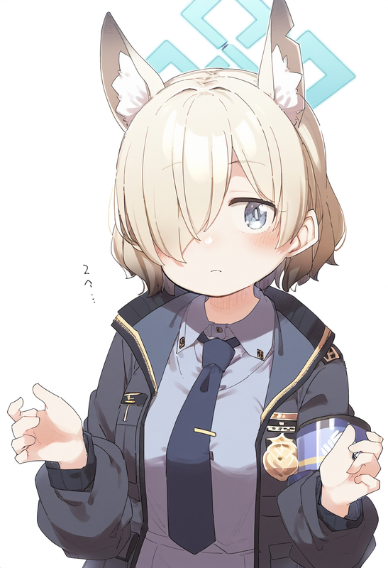 depth of field, 1girl, kanna (blue archive), short hair, {{artist_ yukie (kusaka s-174119442