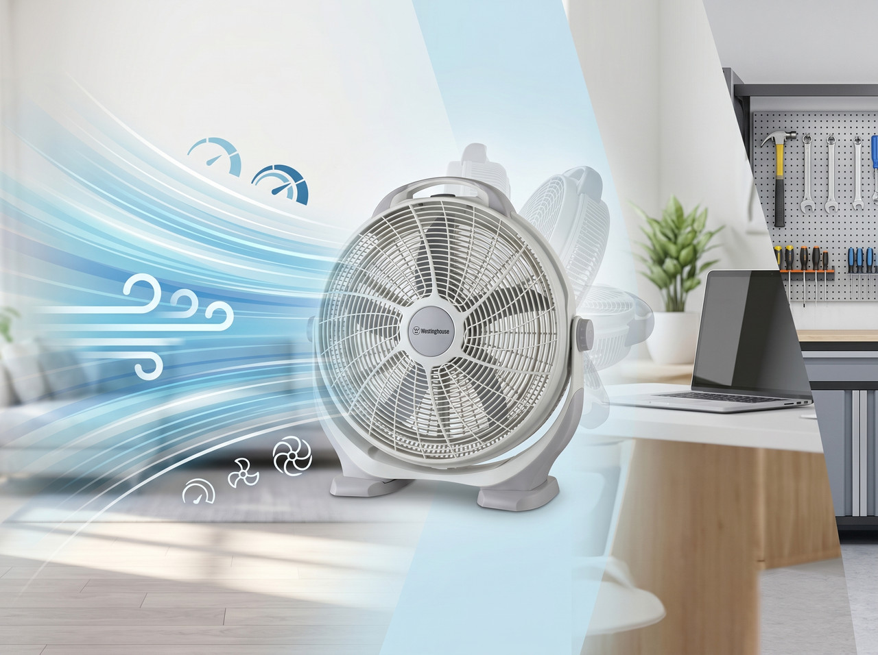 Ventilador Turbo Circular de Piso 20 pulgadas Westinghouse - Vista frontal