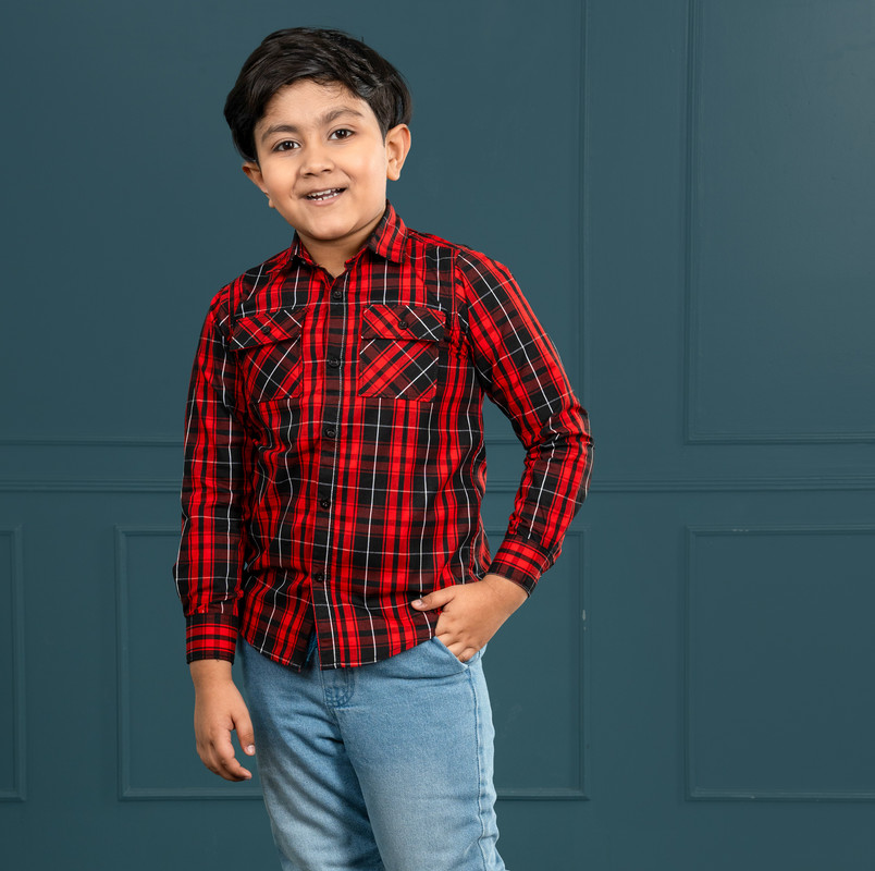 ঈদ স্পেশাল! Boys Long Sleeve Check Shirt – ঈদের দিনকে আরও স্টাইলিশ এবং আরামদায়ক করে তুলুন ছেলে বাচ্চাদের!